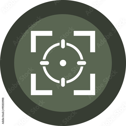 Focus Glyph Circle Icon