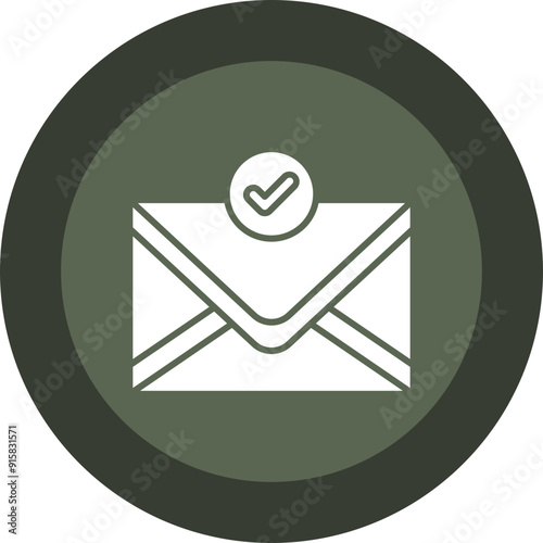 Email Glyph Circle Icon