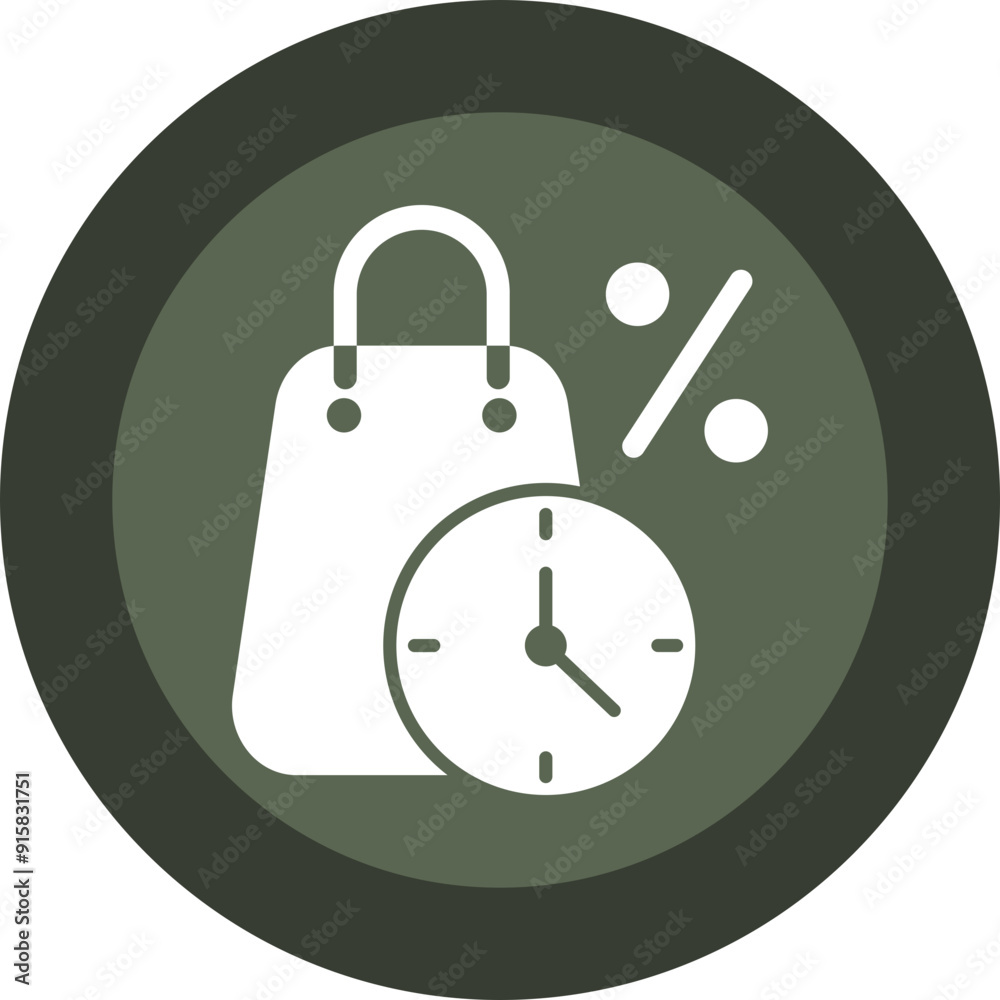 Limited Time Glyph Circle Icon Limited Time Glyph Circle Icon