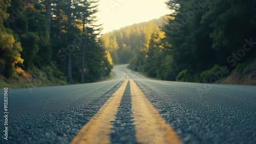 Mountain Highway Through the Trees highway outdoors freeway, landscape photo