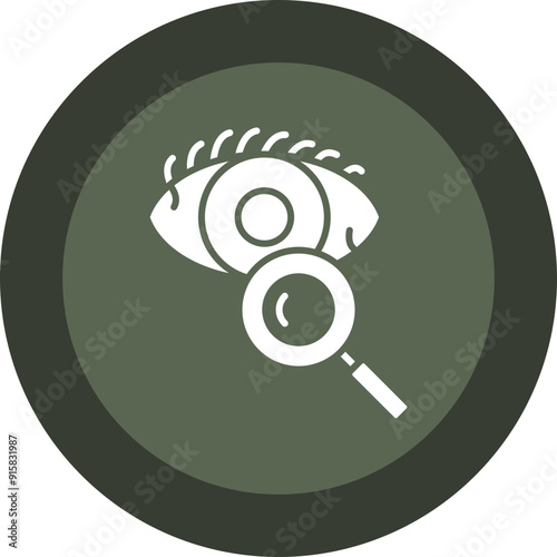 Eye Test Glyph Circle Icon