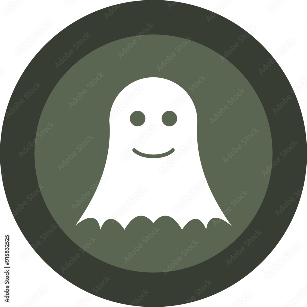 Ghost Glyph Circle Icon Ghost Glyph Circle Icon