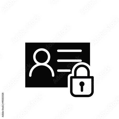 data privacy solid icon vector design good for web or mobile app