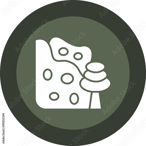 Avalanche Glyph Circle Icon