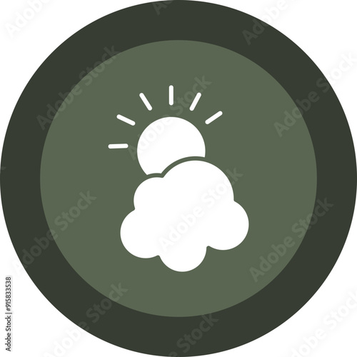 Hot spring Glyph Circle Icon