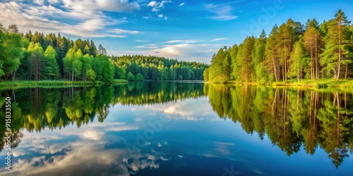 Beautiful and serene background of a tranquil forest lake , nature, outdoors, peaceful, reflection, trees, water, calm, scenic