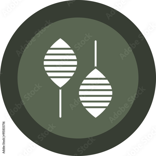 Snowshoes Glyph Circle Icon