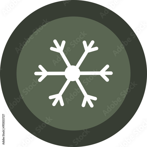 Snowy Glyph Circle Icon