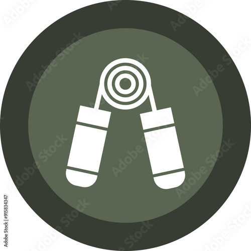 Hand Grip Glyph Circle Icon