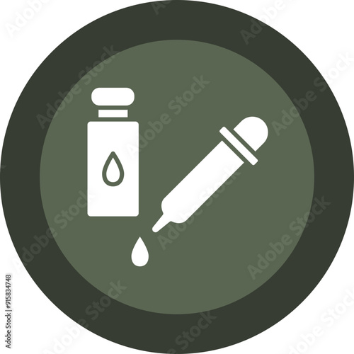 Eye Drops Glyph Circle Icon