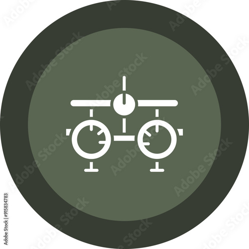 Optometrist Glyph Circle Icon
