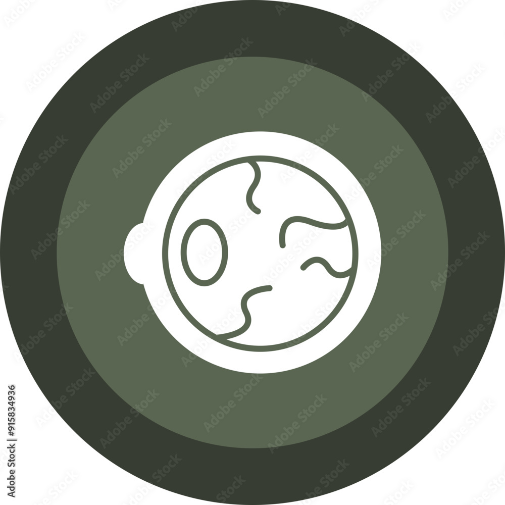 Obraz premium Eyeball Glyph Circle Icon