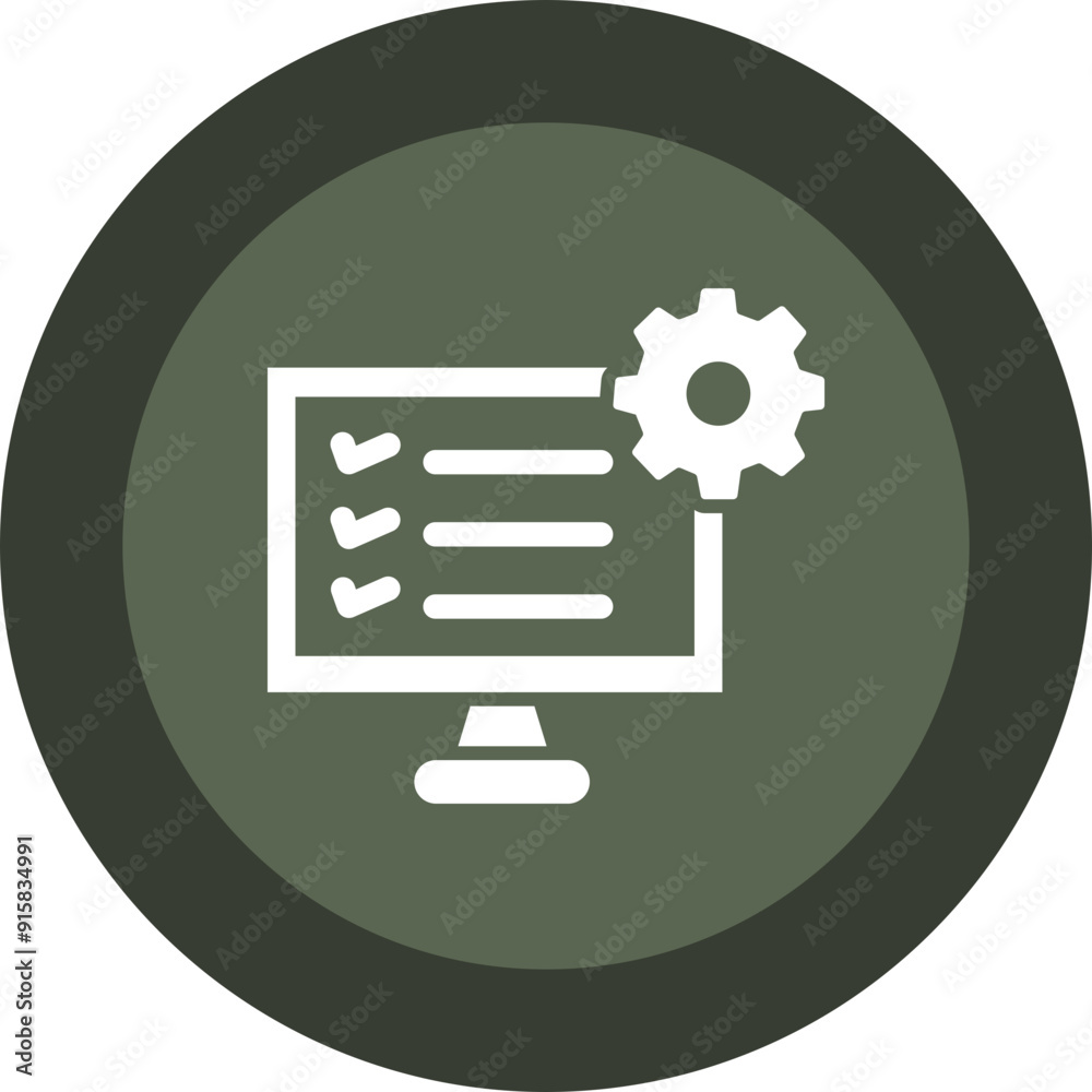 Online Learning Glyph Circle Icon Online Learning Glyph Circle Icon