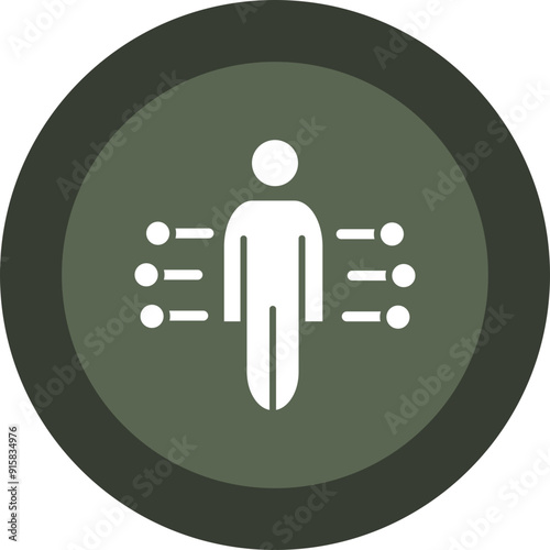 Human Glyph Circle Icon