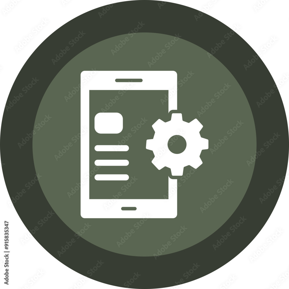 Mobile Marketing Glyph Circle Icon Mobile Marketing Glyph Circle Icon
