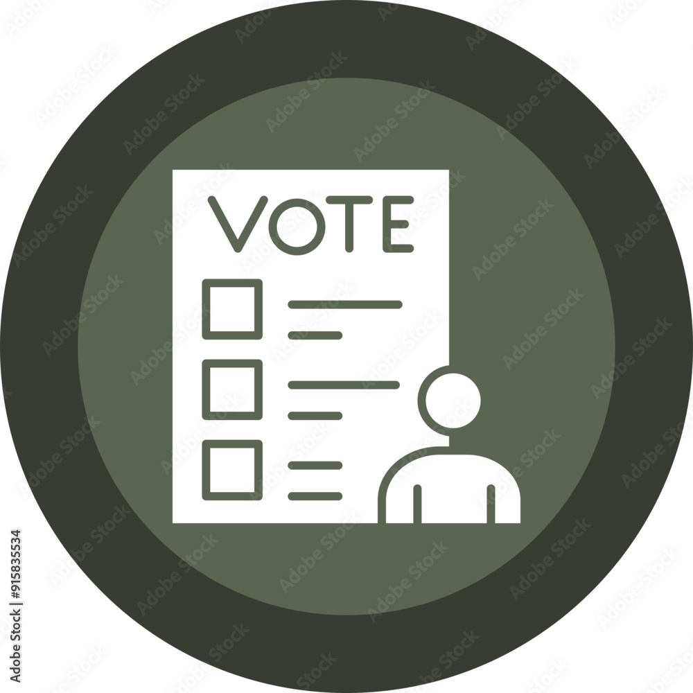 Poll Glyph Circle Icon