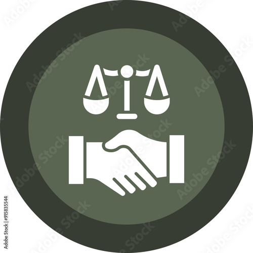 Agreement Glyph Circle Icon