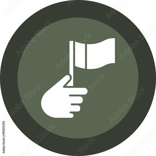 Patriotism Glyph Circle Icon