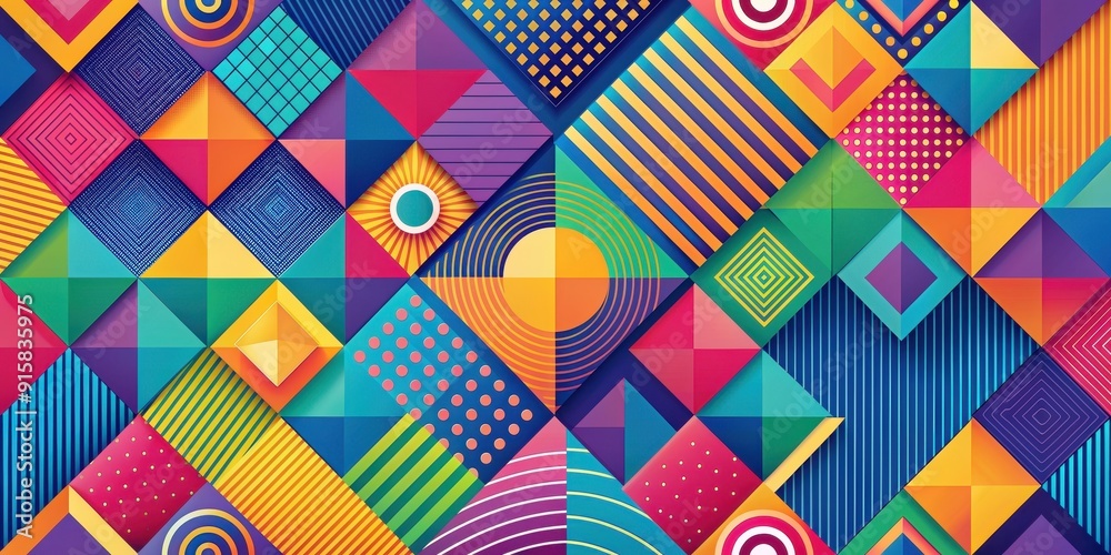 Abstract background featuring colorful geometric shapes and patterns, abstract, background, colorful, geometric, shapes Abstract background featuring colorful geometric shapes and patterns, abstract, background, colorful, geometric, shapes