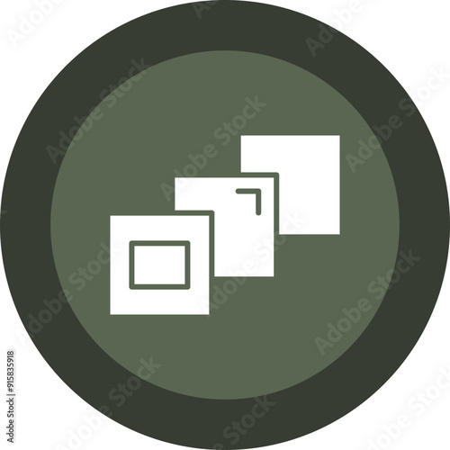 Depth Perception Glyph Circle Icon