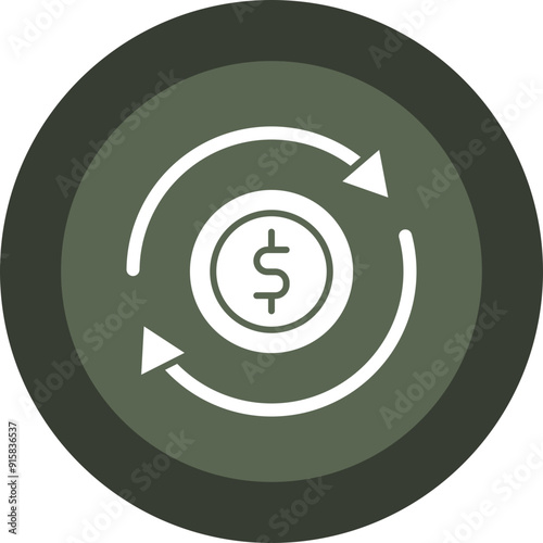 Business Glyph Circle Icon