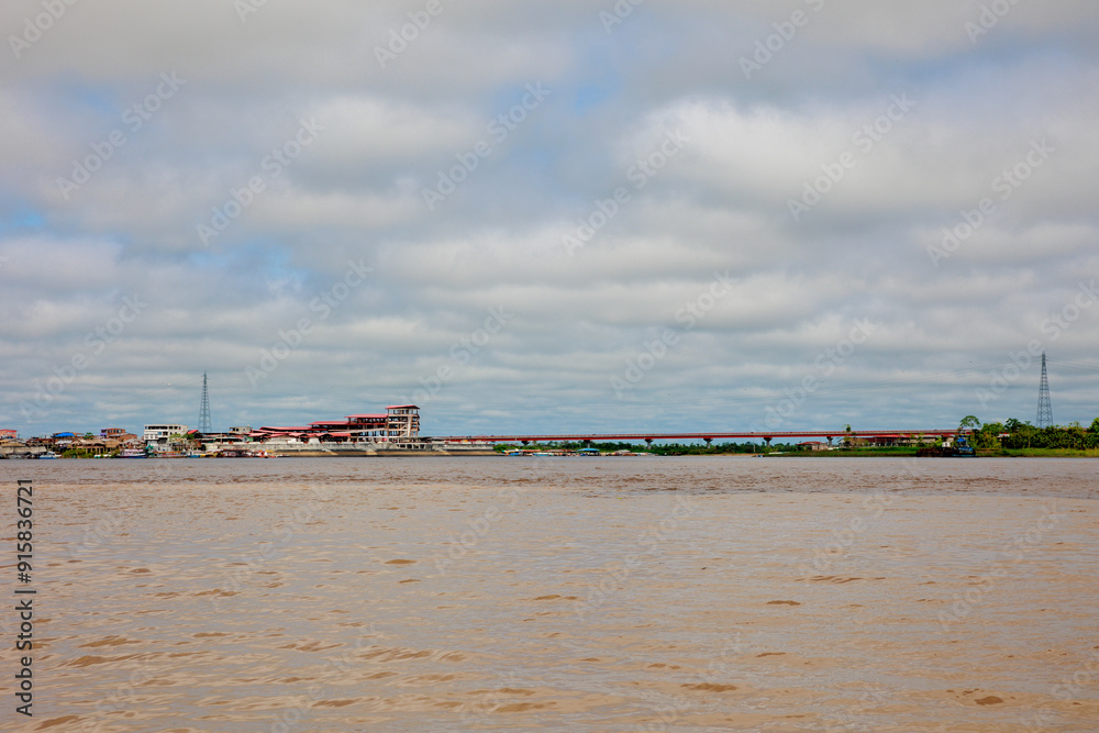 Navigating the Amazon River. In the Amazon jungle, near Iquitos, Peru. South America. Navigating the Amazon River. In the Amazon jungle, near Iquitos, Peru. South America.