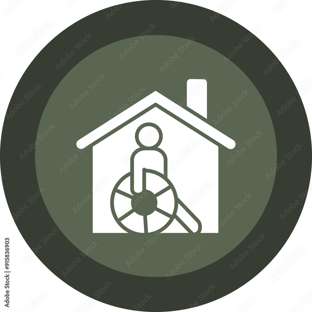 Hospice Glyph Circle Icon Hospice Glyph Circle Icon