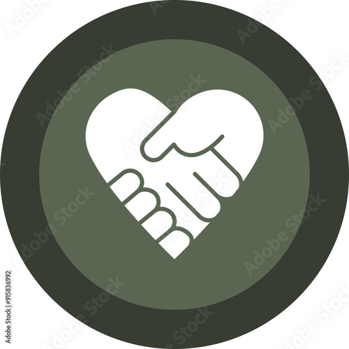 Philanthropy Glyph Circle Icon