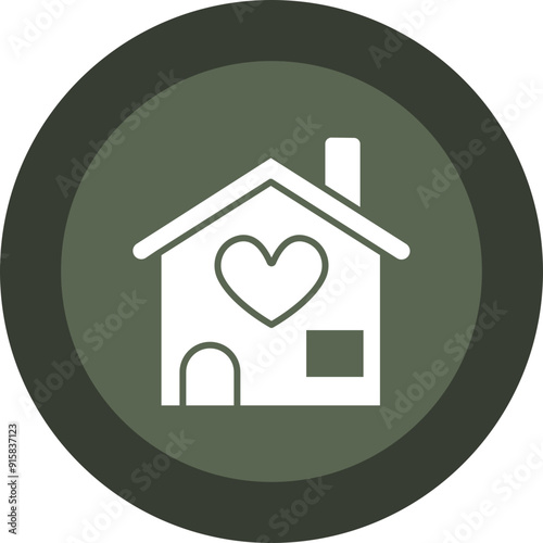 Shelter Glyph Circle Icon
