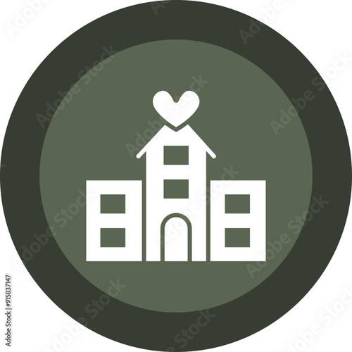 Hospital Glyph Circle Icon