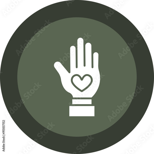 Kindness Glyph Circle Icon