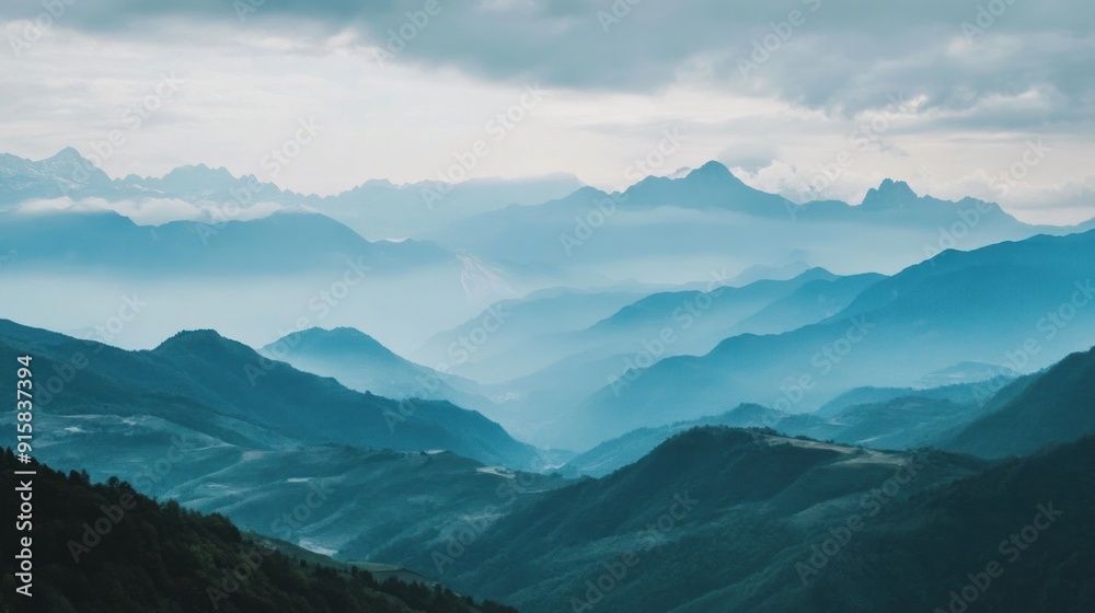 Misty Mountain Landscape