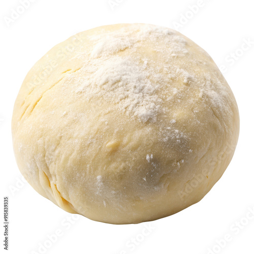 Freshly made dough ball coated with flour, ideal for baking, cooking, or as a culinary backdrop for inviting food photography.