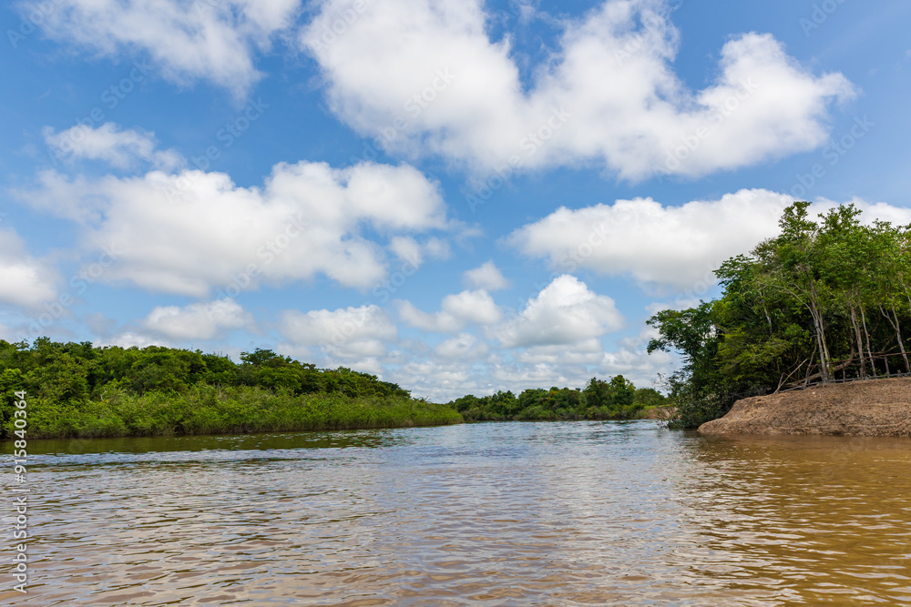 Navigating the Amazon River. In the Amazon jungle, near Iquitos, Peru. South America. Navigating the Amazon River. In the Amazon jungle, near Iquitos, Peru. South America.