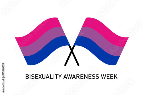 Bisexuality awareness week parade flags