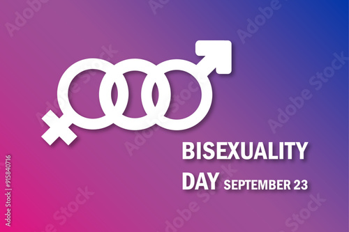 Bisexuality day Awareness symbol September 23