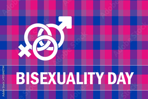 Bisexuality day symbol and flag colours background