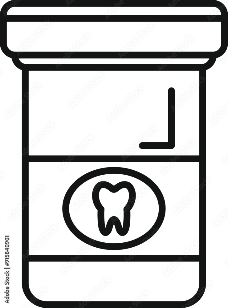 Φωτογραφία Line drawing of a medical prescription containing a treatment for dental care