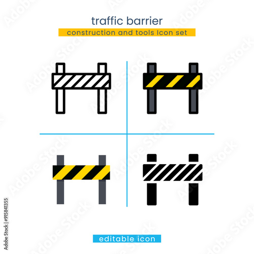 Traffic barrier construction and tools Icon
