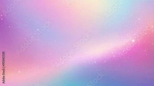 Whimsical Pink Unicorn Flying Through Starry Pastel Galaxy