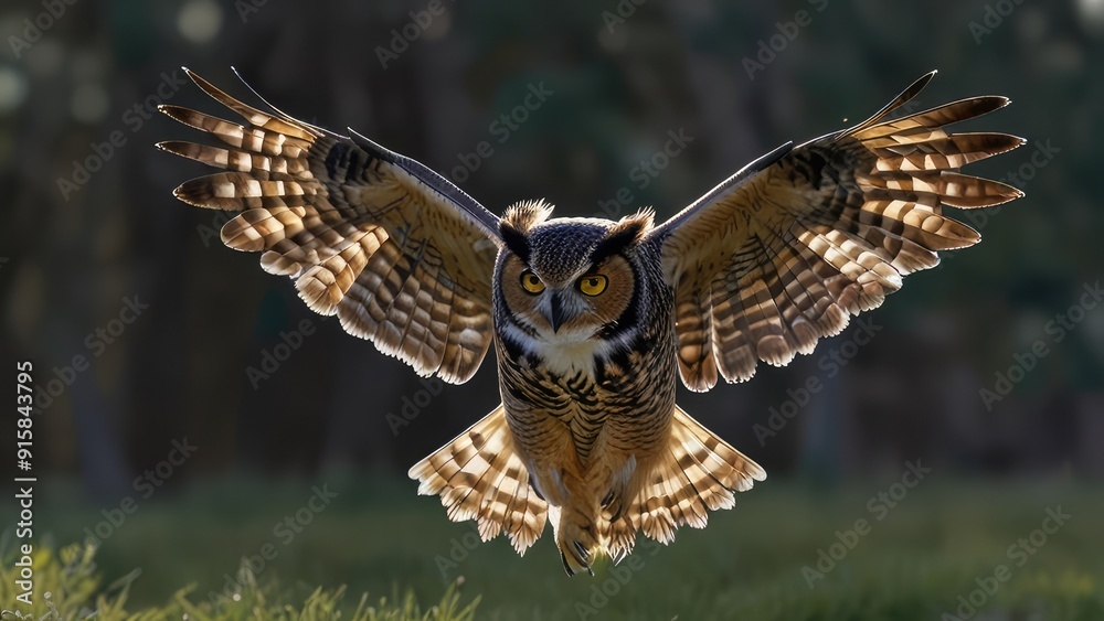 Obraz premium flying owl