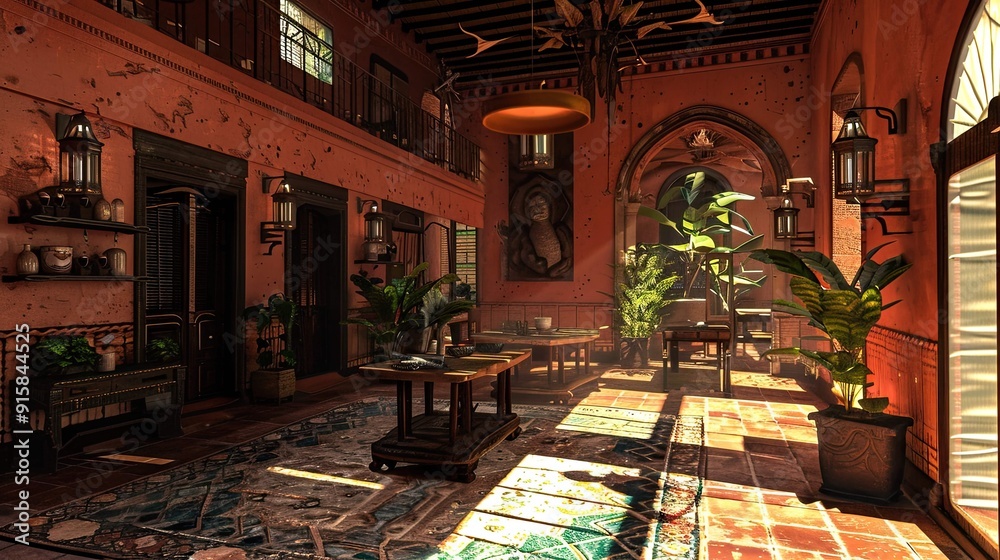 Obraz premium Pueblo Revival Environment