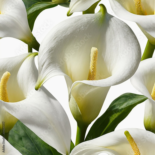 Photo of a beautiful white Calla Lily flower ai photo