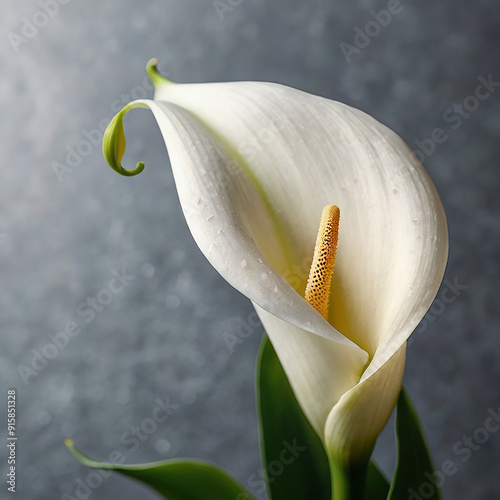 Photo of a beautiful white Calla Lily flower ai photo
