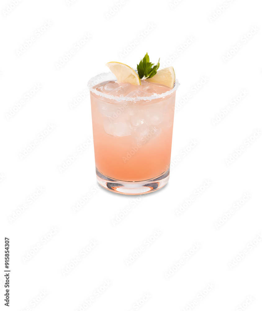 glass of paloma cocktail isolated on white or transparent background glass of paloma cocktail isolated on white or transparent background