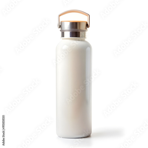 white reusable water bottle