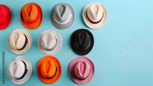 Colorful Variety of Caps Displayed in a Retail Space During Daylight