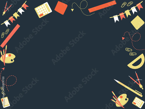 Back to school conceptual background. Creative copy space