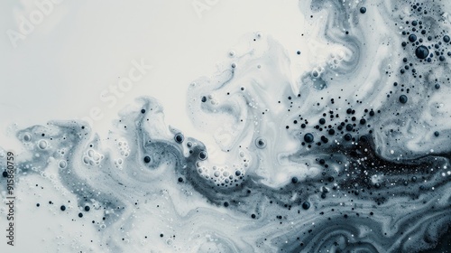 Water Droplets Splashing on Surface in Bright Light