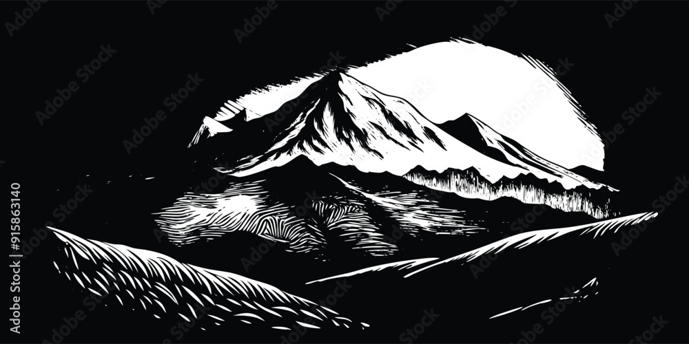 mountain landscape illustration mountain landscape illustration